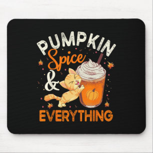 Alfombrilla De Ratón Calabaza Spice Everything Cat Lover Cute Autumn Fa
