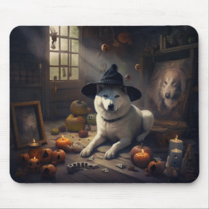 Alfombrilla De Ratón Calabazas Akita Halloween de Terror