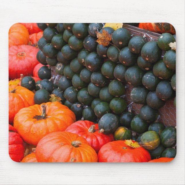 Alfombrilla De Ratón Calabazas de Otoño Primer Plano (Frente)