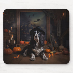 Alfombrilla De Ratón Calabazas Spaniel de Caza Inglés Halloween Asustad
