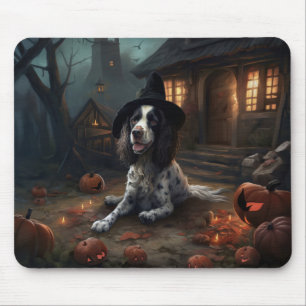 Alfombrilla De Ratón Calabazas Spaniel de Springer Inglés Halloween Esp