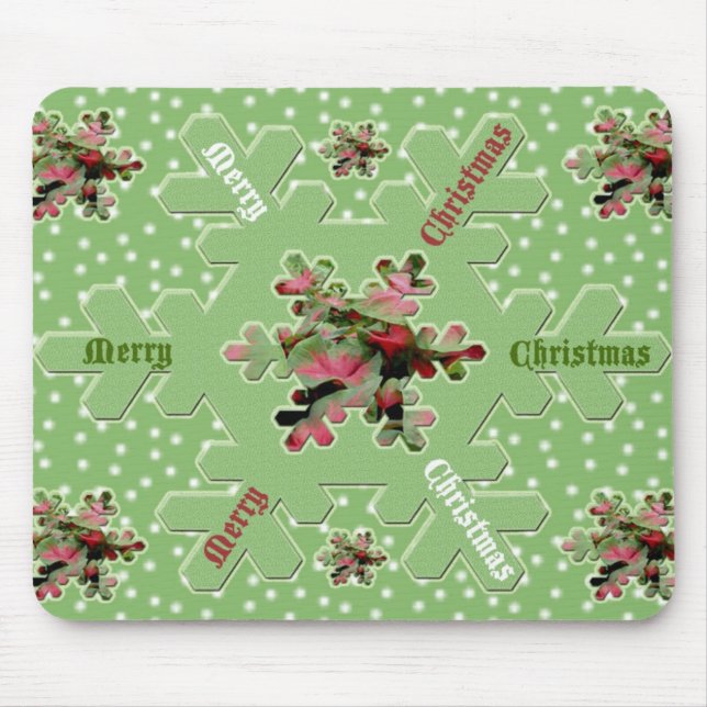 Alfombrilla De Ratón Caladium Merry Christmas Mousepad (Frente)