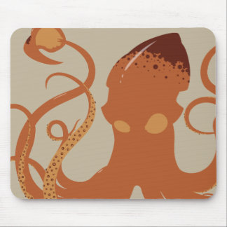 Alfombrilla De Ratón Calamar gigante Mousepad del vector