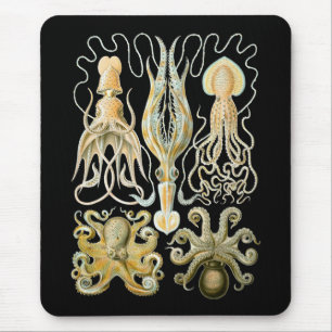 Alfombrilla De Ratón Calamar y pulpo