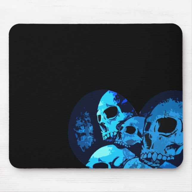 Alfombrilla De Ratón Calavera azul (Frente)