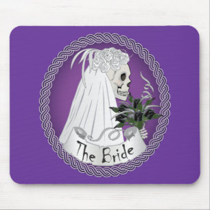 Alfombrilla De Ratón Calavera Bridal - Púrpura