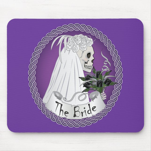 Alfombrilla De Ratón Calavera Bridal - Púrpura (Frente)