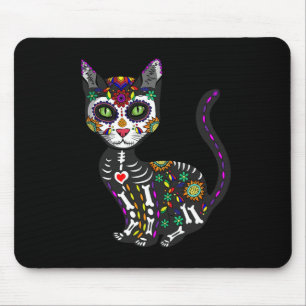 Alfombrilla De Ratón Calavera De Azúcar Cato Mexicano Halloween Día Del