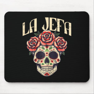 Alfombrilla De Ratón Calavera de azúcar de La Jefa Mexicana Cinco De Ma