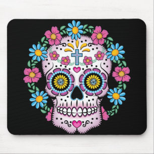 Alfombrilla De Ratón Calavera de azúcar de los muertos