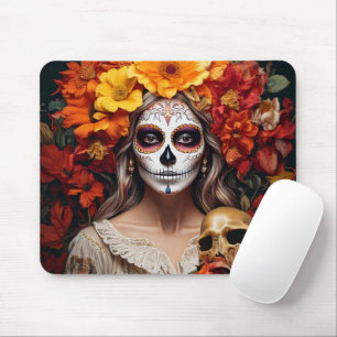 Alfombrilla De Ratón Calavera de azúcar Lady Mousepad