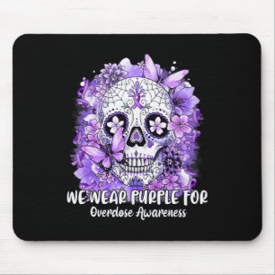 Alfombrilla De Ratón Calavera De Azúcar Usamos Púrpura Para Concienciar