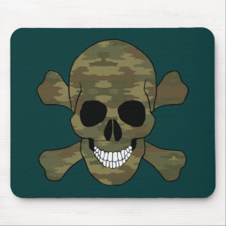 Alfombrilla De Ratón Calavera De Camuflaje Y Almohadilla De Ratón Cross