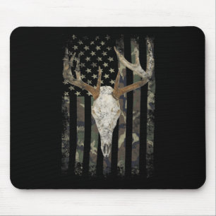 Alfombrilla De Ratón Calavera de caza de ciervos Camo estadounidense Ba