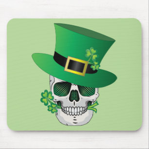 Alfombrilla De Ratón Calavera de duende irlandés