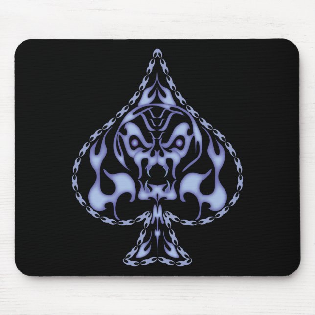 Alfombrilla De Ratón Calavera de espasto azul (Frente)