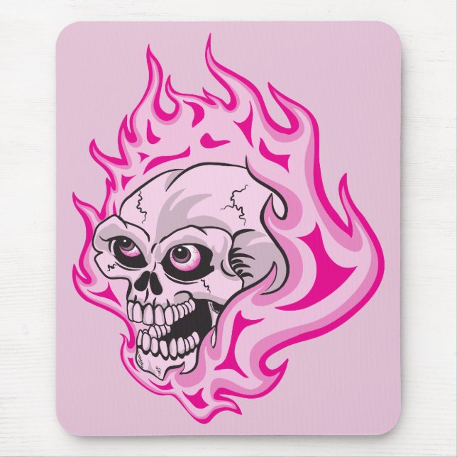 Alfombrilla De Ratón Calavera de flamenco rosa (Frente)