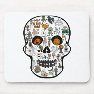 Alfombrilla De Ratón Calavera de Halloween 67 2025 