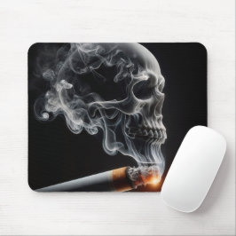 Alfombrilla De Ratón Calavera de humo de cigarrillo