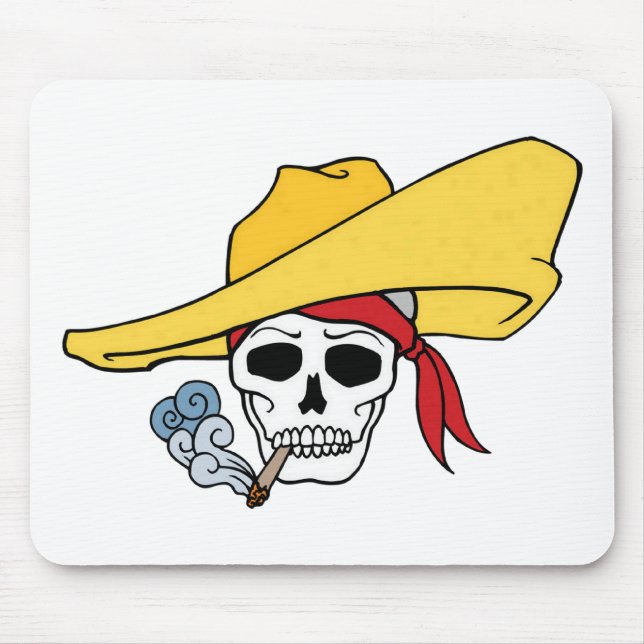 Alfombrilla De Ratón Calavera de humo de Halloween con Personalizado de (Frente)