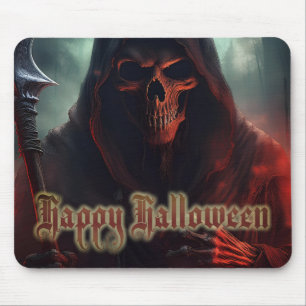 Alfombrilla De Ratón Calavera de la Parca Halloween Arte Espeluznante