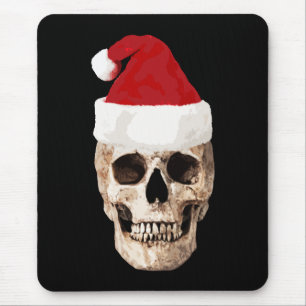 Alfombrilla De Ratón Calavera de Santa Claus - Navidades muertos