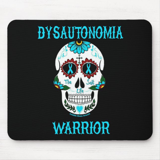 Alfombrilla De Ratón Calavera guerrera/azucarera... Disautonomía (Frente)