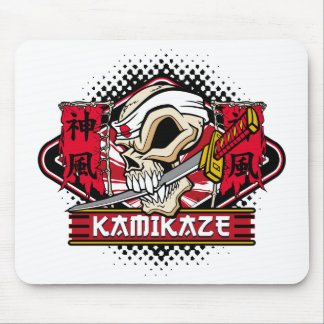 Alfombrilla De Ratón Calavera kamikaze con espada japonesa