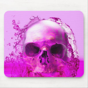 Alfombrilla De Ratón Calavera Morada en Agua