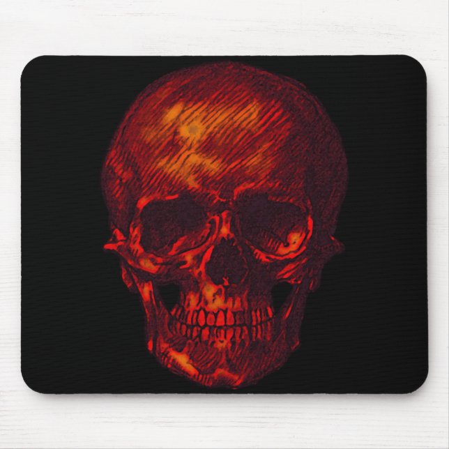Alfombrilla De Ratón Calavera roja (Frente)