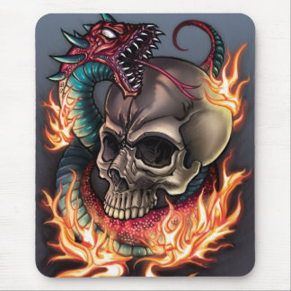 Alfombrilla De Ratón Calavera + serpiente