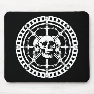 Alfombrilla De Ratón Calaveras con espadas