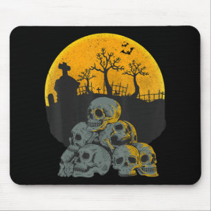 Alfombrilla De Ratón Calaveras de Halloween cabezas Moon Skeleton Niños