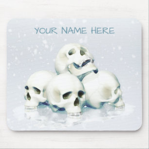 Alfombrilla De Ratón Calaveras en la nieve. Personalizado
