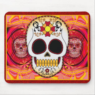 Alfombrilla De Ratón Calaveras rojo Mousepad