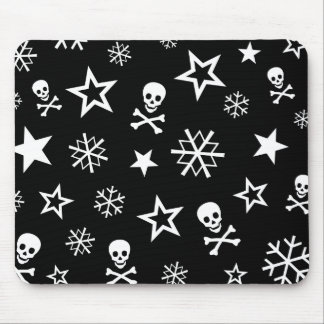 Alfombrilla De Ratón Calaveras y copos de nieve