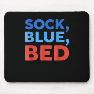 Alfombrilla De Ratón Calcetín Azul Cama Meme Divertido