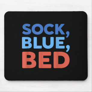 Alfombrilla De Ratón Calcetín Azul Cama Meme Divertido _1 