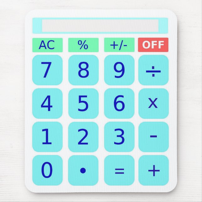 Alfombrilla De Ratón Calculadora Mousepad (Frente)