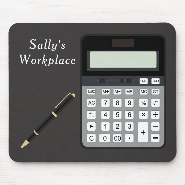 Alfombrilla De Ratón Calculadora y almohadilla de ratón de pluma (Frente)