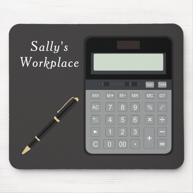 Alfombrilla De Ratón Calculadora y almohadilla de ratón de pluma (Frente)