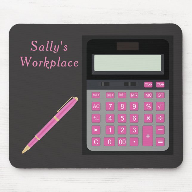 Alfombrilla De Ratón Calculadora y almohadilla de ratón de pluma (Frente)