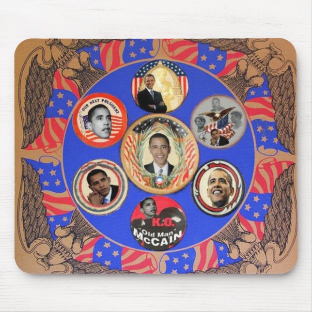 Alfombrilla De Ratón Caleidoscopio Mousepad de Obama (Frente)