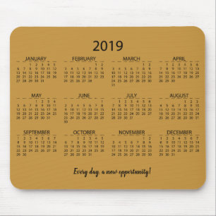 Alfombrilla De Ratón Calendar 2019