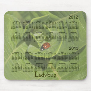 Alfombrilla De Ratón Calendario 2012-2013 de la mariquita Mousepad