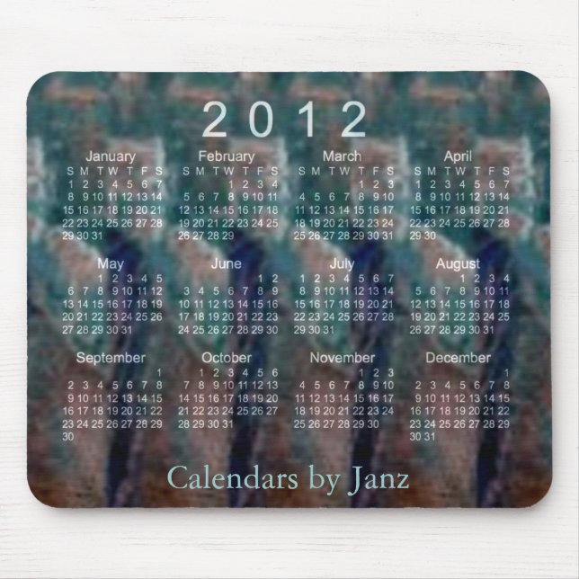Alfombrilla De Ratón calendario 2012 3D (Frente)