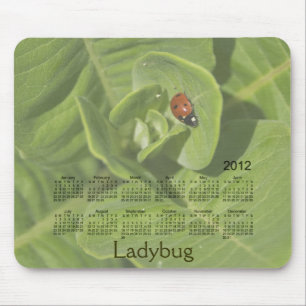 Alfombrilla De Ratón Calendario 2012 de la mariquita Mousepad