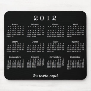 Alfombrilla De Ratón Calendario 2012 Españoles