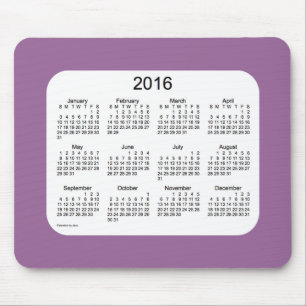 Alfombrilla De Ratón Calendario 2016 de la lavanda de Janz Mousepad