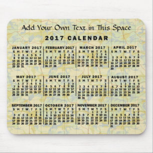 Alfombrilla De Ratón Calendario 2017 (consulte Descripción de la nueva 